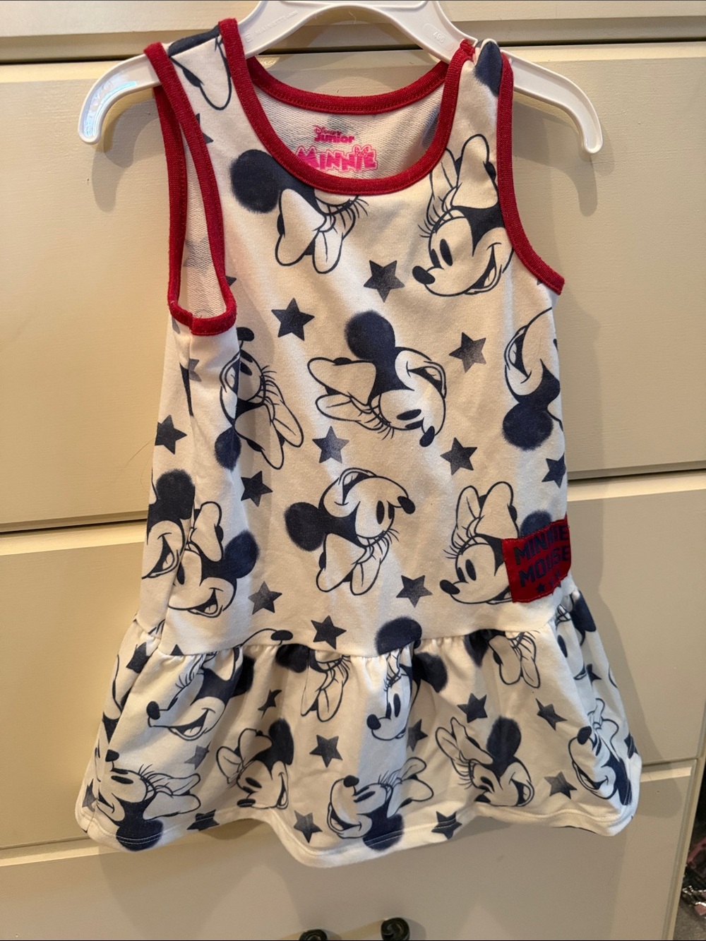 Disney Minnie Mouse Black, White & Red Tank Dress 3T